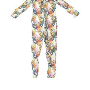 Floral Fantasy Halloween Kids Footie Pajama